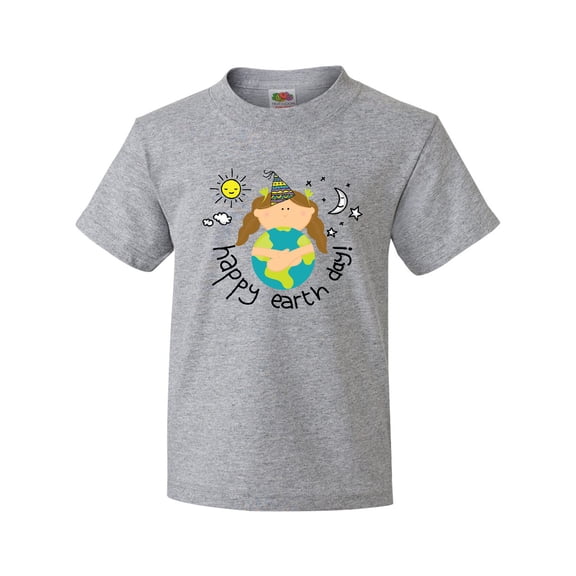 Inktastic Girls Happy Earth Day Youth T-Shirt