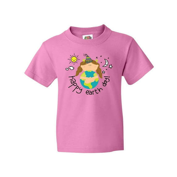 Inktastic Girls Happy Earth Day Youth T-Shirt