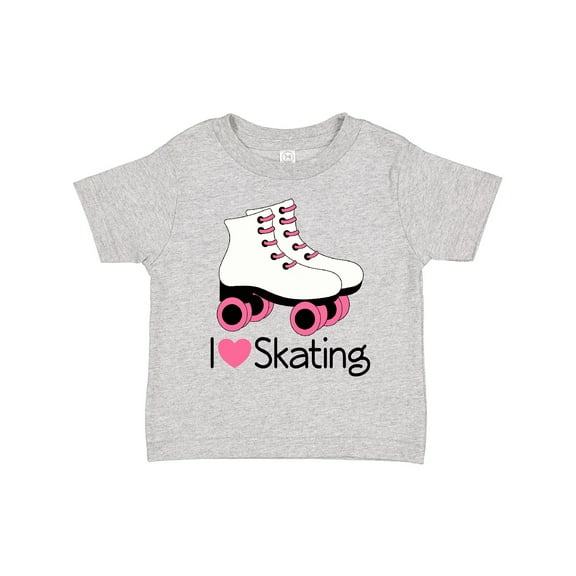 Inktastic Girls I Heart Skating Girls Toddler T-Shirt