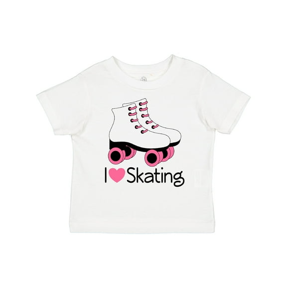 Inktastic Girls I Heart Skating Girls Toddler T-Shirt