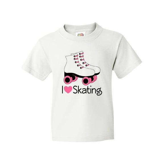 Inktastic Girls I Heart Skating Youth T-Shirt