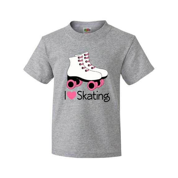 Inktastic Girls I Heart Skating Youth T-Shirt