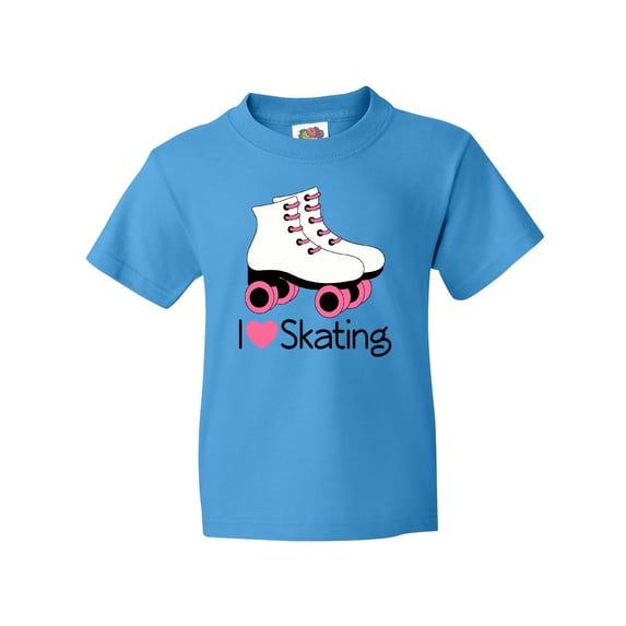 Inktastic Girls I Heart Skating Youth T-Shirt