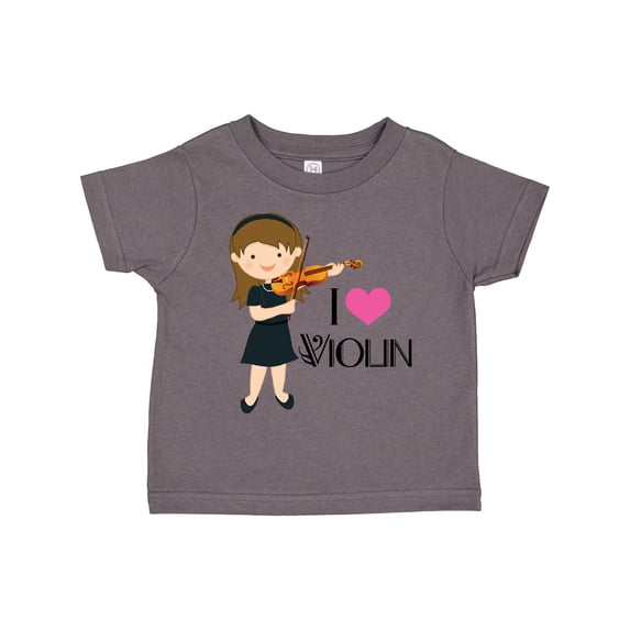 Inktastic Girls I Heart Violin Girls Toddler T-Shirt