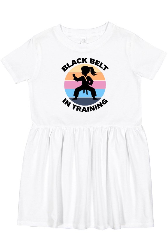 Girls Karate Black Belt in Training Girls Toddler Dress