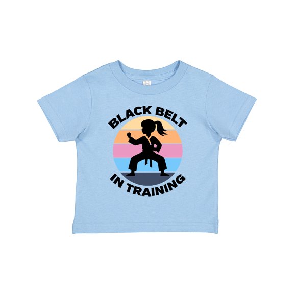 Inktastic Girls Karate Black Belt in Training Girls Toddler T-Shirt