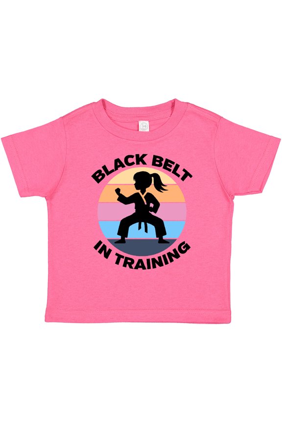 Girls Karate Black Belt in Training Girls Toddler T-Shirt