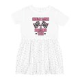 thumbnail image 1 of Inktastic Girls Love Racing Rally Flags Girls Toddler Dress, 1 of 5