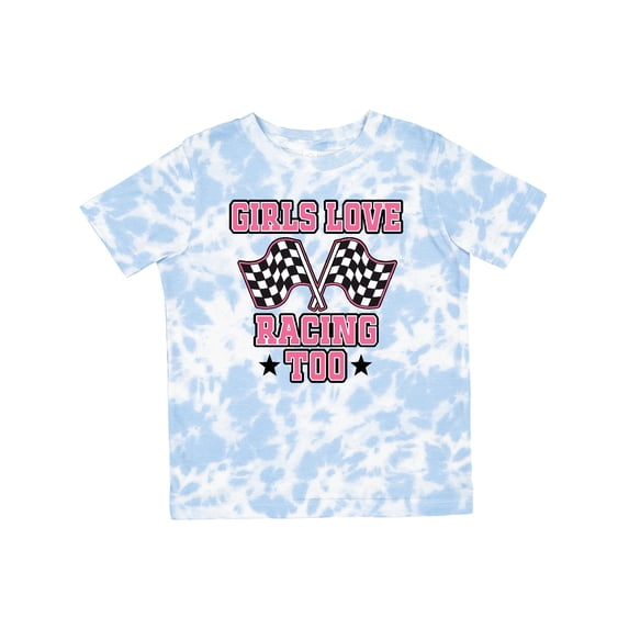 Inktastic Girls Love Racing Rally Flags Girls Toddler T-Shirt