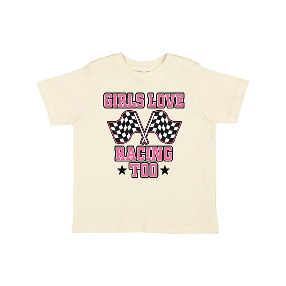Inktastic Girls Love Racing Rally Flags Girls Toddler T-Shirt