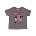 thumbnail image 1 of Inktastic Girls Love Racing Rally Flags Girls Toddler T-Shirt, 1 of 5
