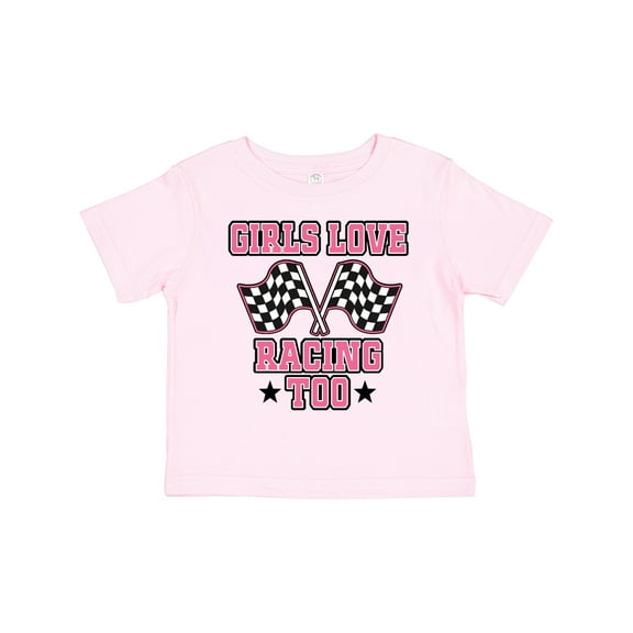 Inktastic Girls Love Racing Rally Flags Girls Toddler T-Shirt