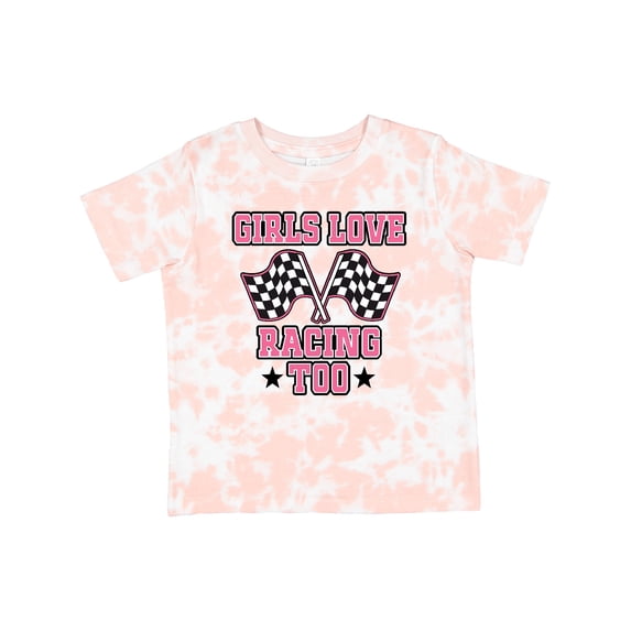 Inktastic Girls Love Racing Rally Flags Girls Toddler T-Shirt