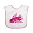thumbnail image 1 of Inktastic Girls Pink Airplane Pilot Girls Baby Bib, 1 of 4