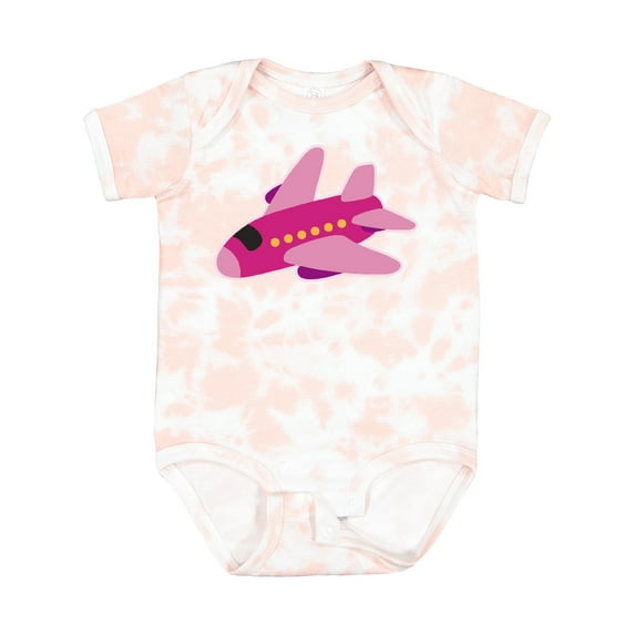 Inktastic Girls Pink Airplane Pilot Girls Baby Bodysuit