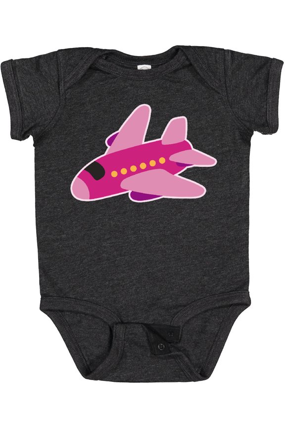 Girls Pink Airplane Pilot Girls Baby Bodysuit