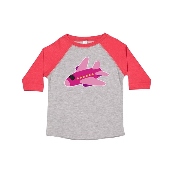 Inktastic Girls Pink Airplane Pilot Girls Toddler T-Shirt