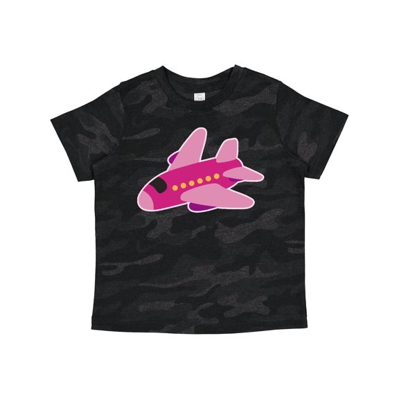 Inktastic Girls Pink Airplane Pilot Girls Toddler T-Shirt