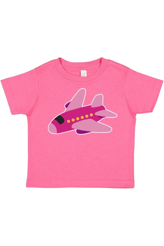 Girls Pink Airplane Pilot Girls Toddler T-Shirt
