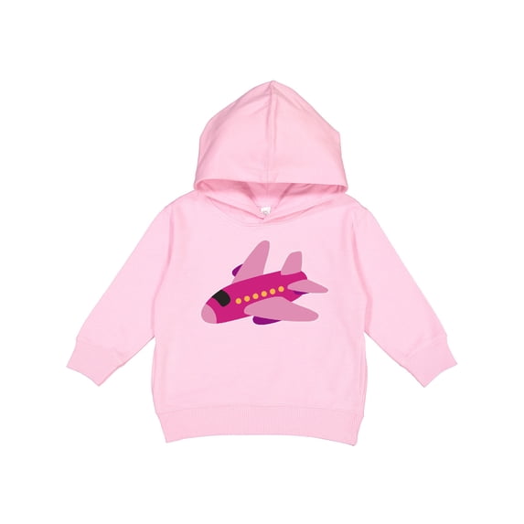 Inktastic Girls Pink Airplane Pilot Toddler Hoodie
