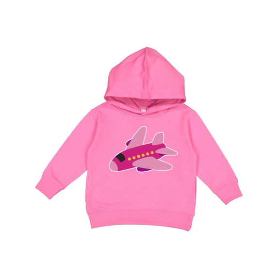 Inktastic Girls Pink Airplane Pilot Toddler Hoodie