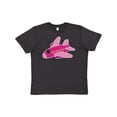 thumbnail image 1 of Inktastic Girls Pink Airplane Pilot Youth T-Shirt, 1 of 5