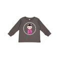 thumbnail image 1 of Inktastic Girls Pink Kokeshi Doll Cute Girls Long Sleeve Toddler T-Shirt, 1 of 5