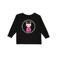 thumbnail image 1 of Inktastic Girls Pink Kokeshi Doll Cute Girls Long Sleeve Toddler T-Shirt, 1 of 5