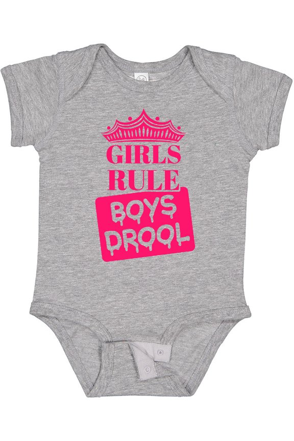 Girls Rule, Boys Drool Girls Baby Bodysuit