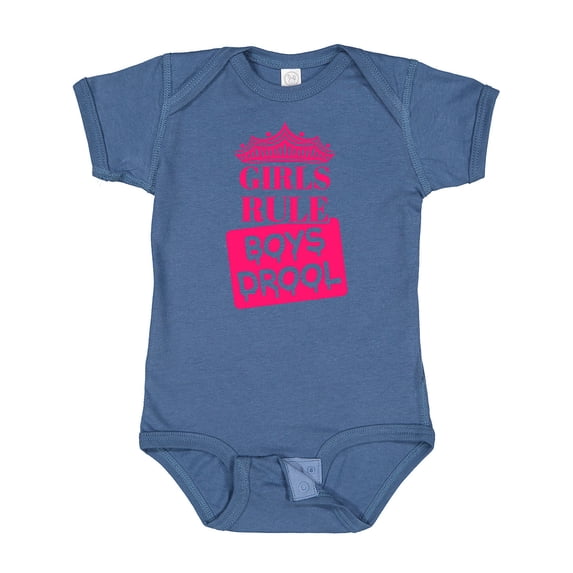 Inktastic Girls Rule, Boys Drool Girls Baby Bodysuit