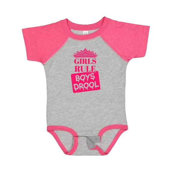 Inktastic Girls Rule, Boys Drool Girls Baby Bodysuit