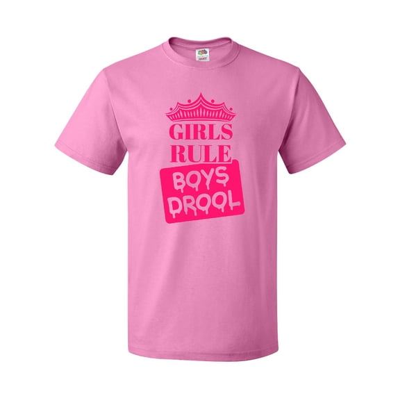 Inktastic Girls Rule, Boys Drool T-Shirt