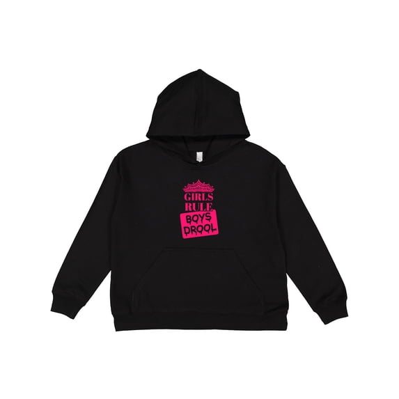 Inktastic Girls Rule, Boys Drool Youth Hoodie Sweatshirt