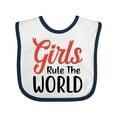 thumbnail image 1 of Inktastic Girls Rule the World Boys or Girls Baby Bib, 1 of 4