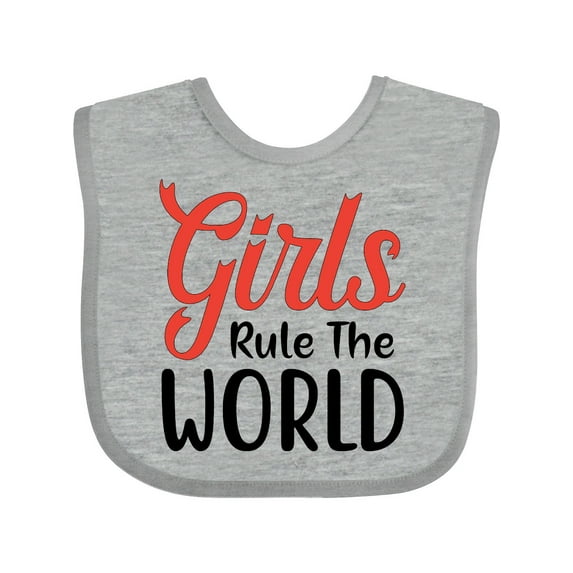 Inktastic Girls Rule the World Boys or Girls Baby Bib