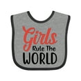 thumbnail image 1 of Inktastic Girls Rule the World Boys or Girls Baby Bib, 1 of 4
