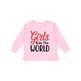 thumbnail image 1 of Inktastic Girls Rule the World Boys or Girls Long Sleeve Toddler T-Shirt, 1 of 5