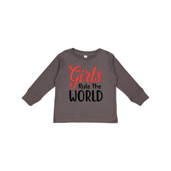 Inktastic Girls Rule the World Boys or Girls Long Sleeve Toddler T-Shirt