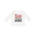 thumbnail image 1 of Inktastic Girls Rule the World Boys or Girls Long Sleeve Toddler T-Shirt, 1 of 5