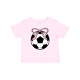 thumbnail image 1 of Inktastic Girls Soccer Ball Coquette Bow Girls Baby T-Shirt, 1 of 5