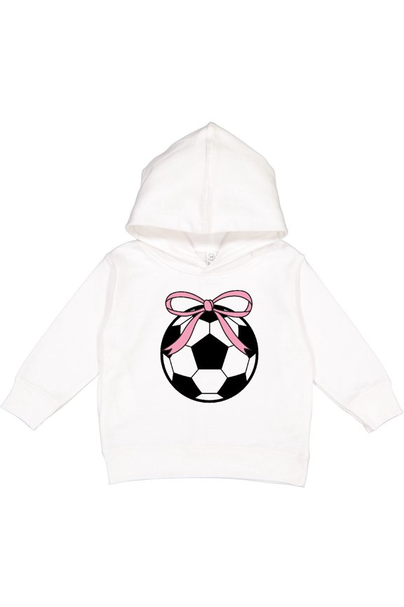 Girls Soccer Ball Coquette Bow Toddler Hoodie