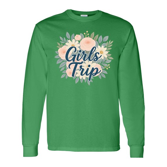 Inktastic Girls Trip Floral Design Long Sleeve T-Shirt