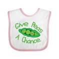 thumbnail image 1 of Inktastic Give Peas a Chance. Boys or Girls Baby Bib, 1 of 4