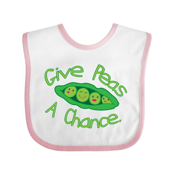 Inktastic Give Peas a Chance. Boys or Girls Baby Bib