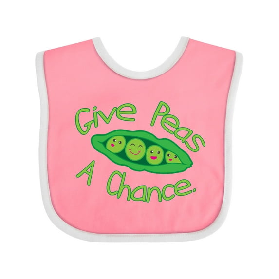 Inktastic Give Peas a Chance. Boys or Girls Baby Bib