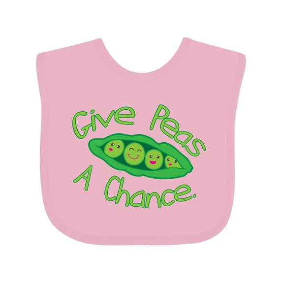 Inktastic Give Peas a Chance. Boys or Girls Baby Bib