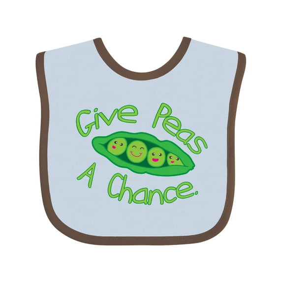 Inktastic Give Peas a Chance. Boys or Girls Baby Bib