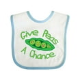 thumbnail image 1 of Inktastic Give Peas a Chance. Boys or Girls Baby Bib, 1 of 4