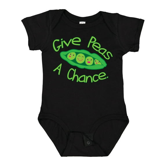 Inktastic Give Peas a Chance. Boys or Girls Baby Bodysuit