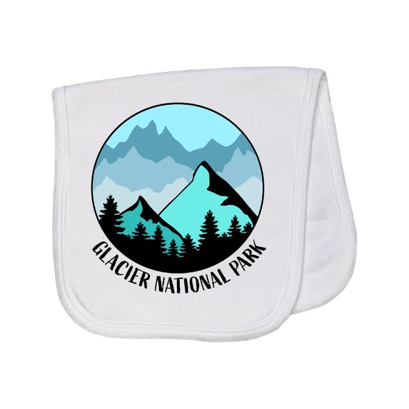 Inktastic Glacier National Park Montana Mountains Baby Burp Cloth